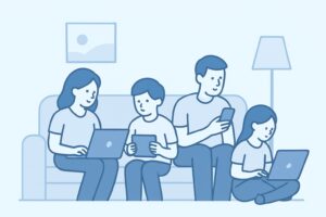 Family of 4 with internet