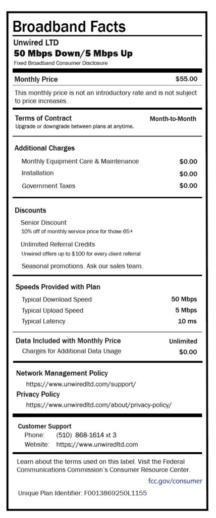 Unwired LTD Affordable High-speed Internet in the Bay Area